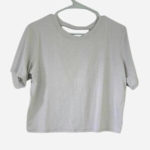 Fabletics Blake Twist Back Short-Sleeve Tee In Grey